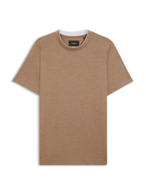 DOUBLE-COLLAR T-SHIRT IN COTTON AND SILK