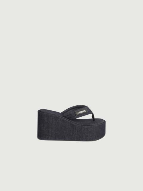 COPERNI Denim Branded Wedge Sandal | REVERSIBLE