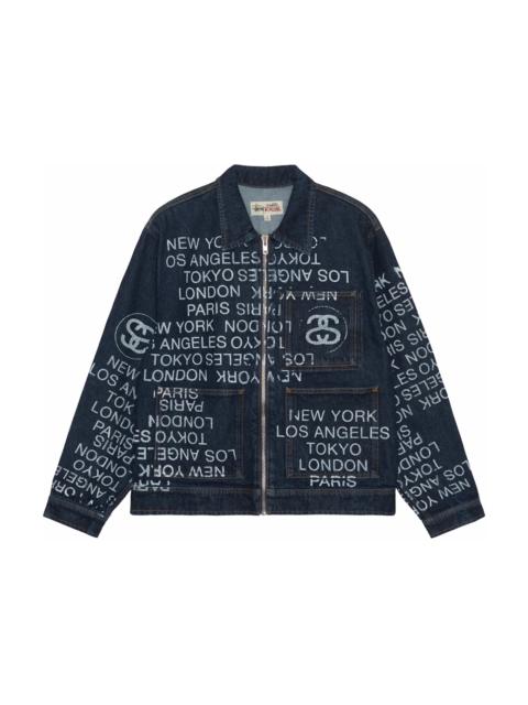 Stussy Zip Work Denim City Link Jacket One Wash