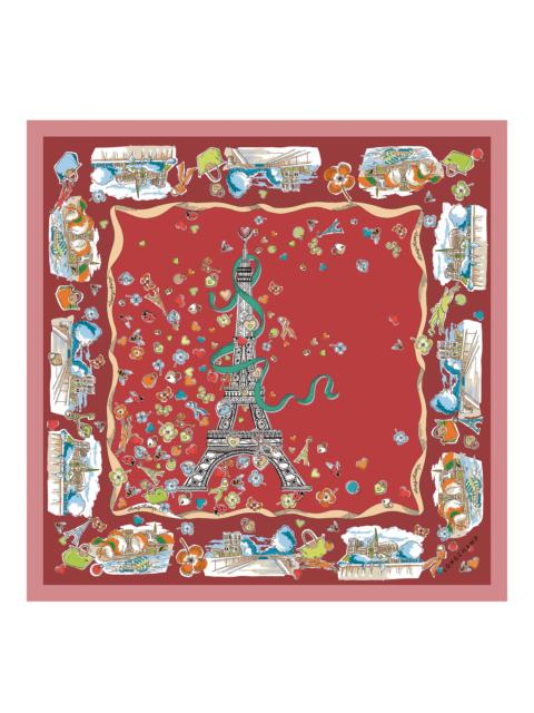 Equestrian Tower Silk scarf 50 Terracotta - Silk