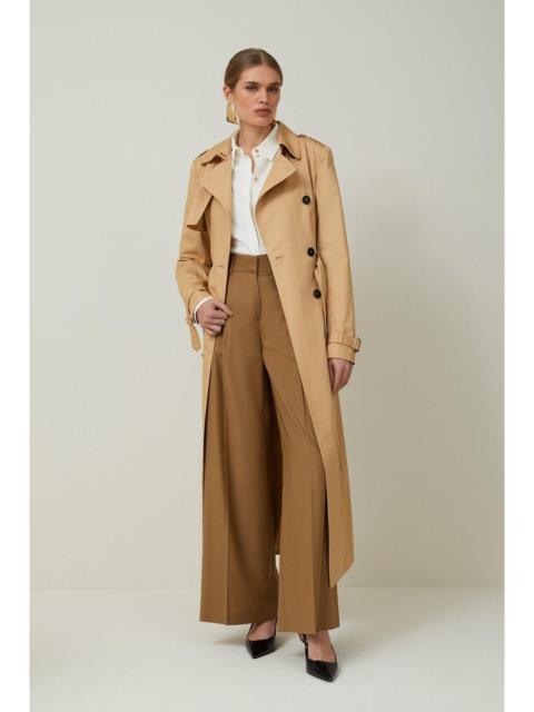 Petite Tailored Classic Belted Trench Coat