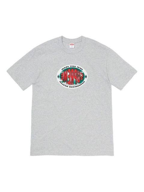 Supreme FW19 Week 1 New Shit Tee Alphabet Logo Short Sleeve Unisex Gray SUP-FW19-031