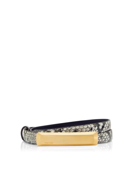 PRINTED PYTHON BAR BELT