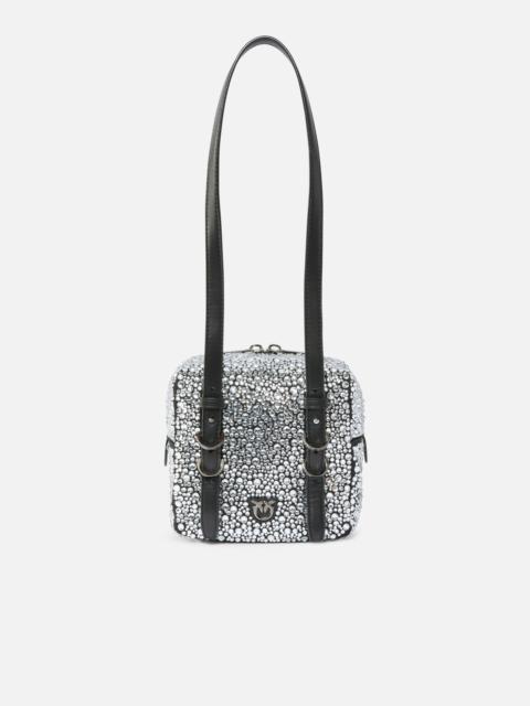 CUBIC BAG FULLY RHINESTONED CROSSBODY BAG
