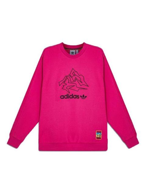 adidas originals Adv Crew Athleisure Casual Sports Round Neck Pullover Pink GV0924