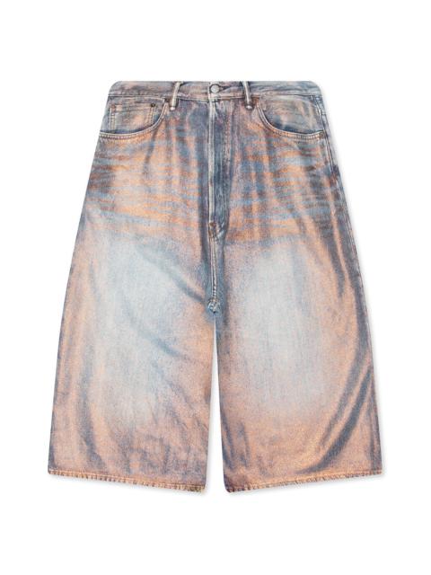 DENIM SHORTS - ROSE COPPER/LIGHT BLUE