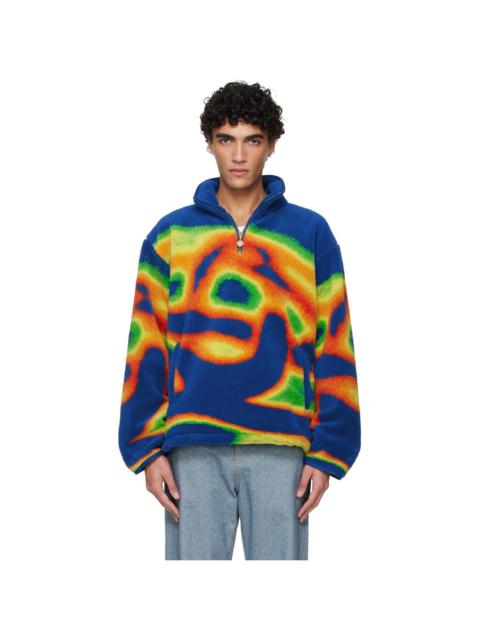 Blue 1/4 Zip Fleece Jacket