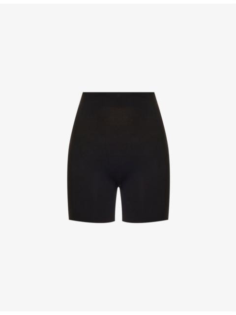 Contour control stretch-cotton shorts