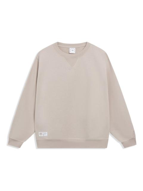 Li-Ning Lifestyle Cotton Crew Neck Sweatshirt 'Light Brown' AWDT073-2
