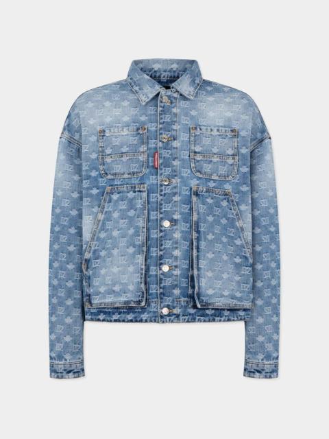 LIGHT WASH UTILITY JEAN JACKET