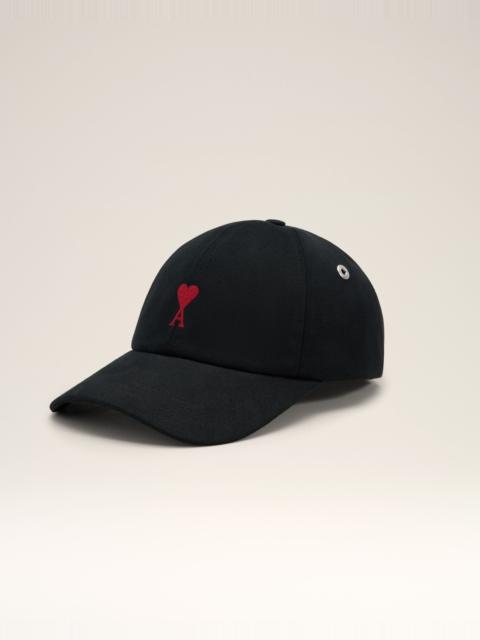 BLACK COTTON AMI DE COEUR EMBROIDERY CAP