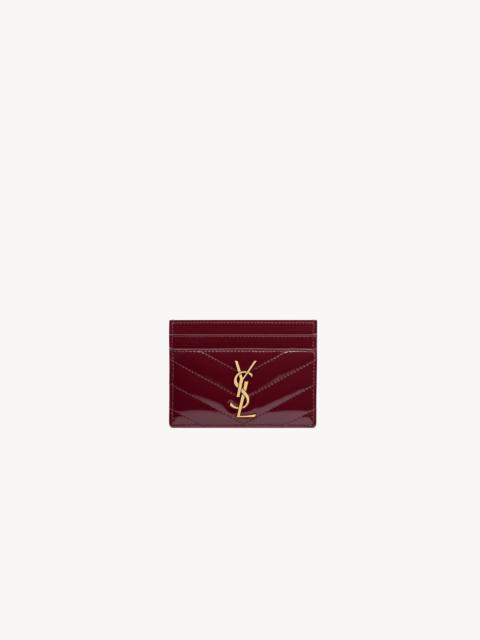CASSANDRE MATELASSÉ CARD CASE IN PATENT LEATHER