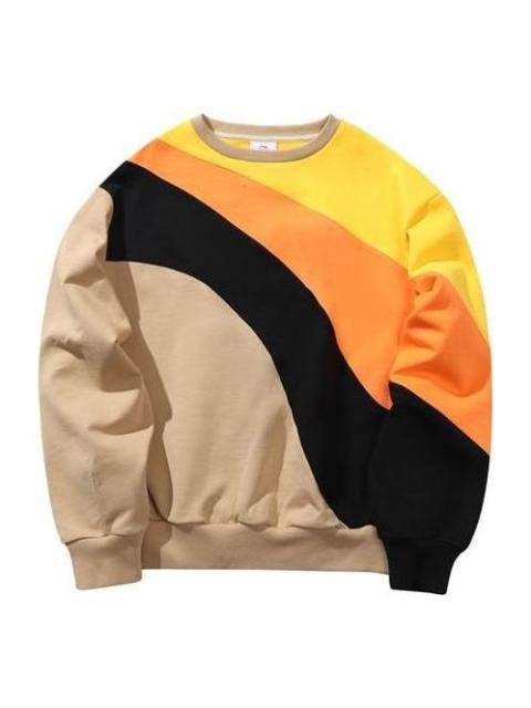 Li-Ning 2019 New York Fashion Week Contrasting Colors Pullover 'Beige Orange Black' AWDP727-2
