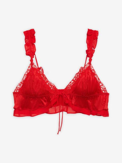 Butterfly Lace Ruffle Bralette