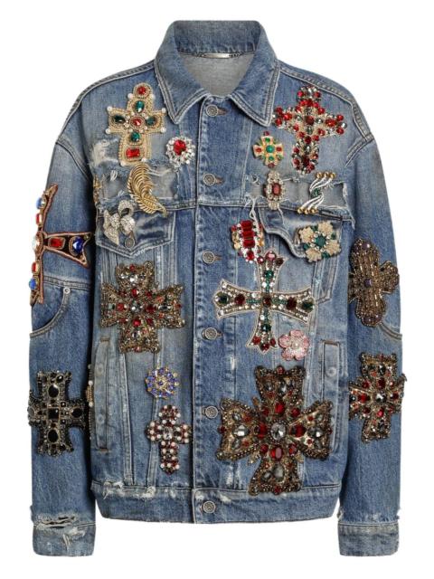 embellished denim jacket