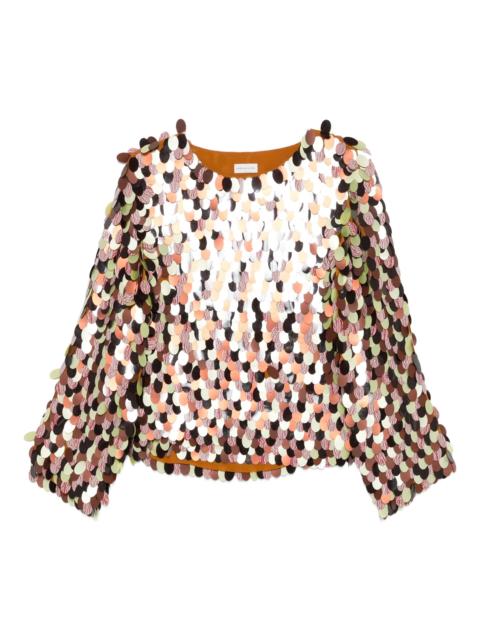 Dries Van Noten Sequin-embellished Round-neck Top
