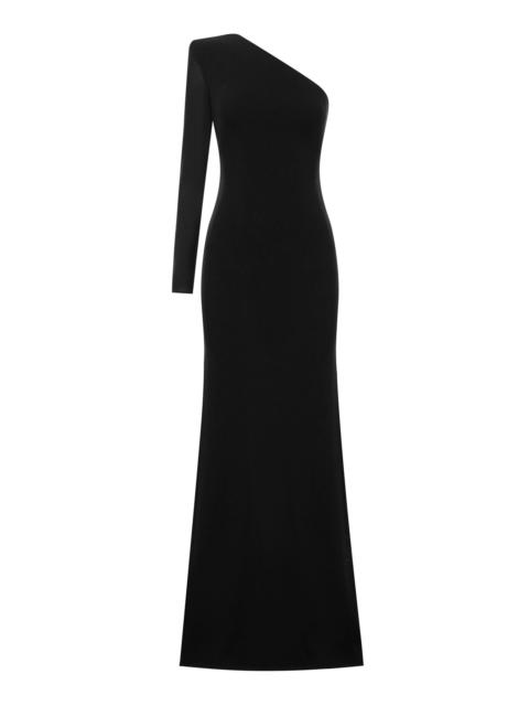Single Sleeve Longline Corset Gown black