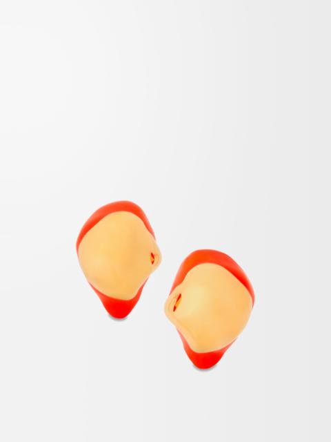 Foam Drip earrings in sterling silver and enamel