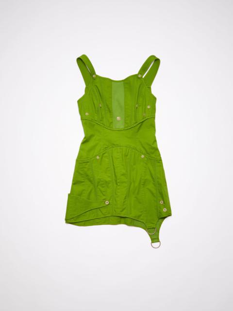 Fitted strap dress - Bright Green