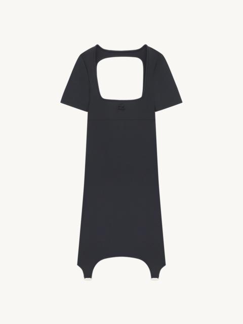 TECH JERSEY A-LINE DRESS