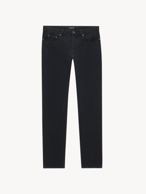 LOW-RISE JEANS IN PLAIN CARBON BLACK DENIM