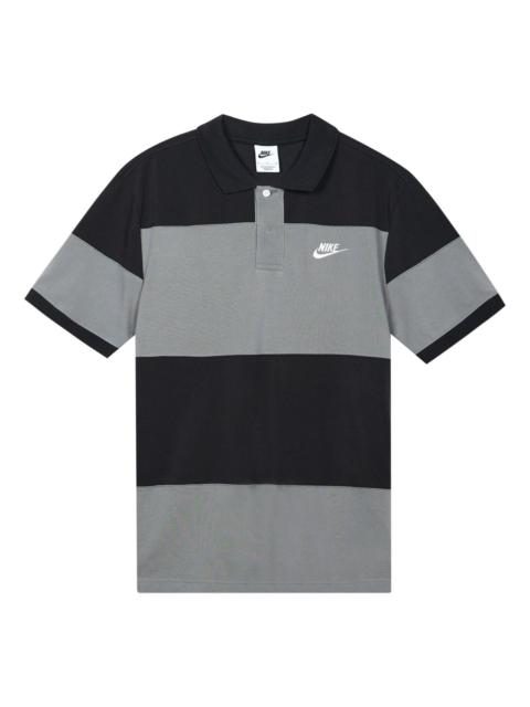 Nike Sportswear Essential Polo Shirt 'Black Smoke Grey' DM6951-010
