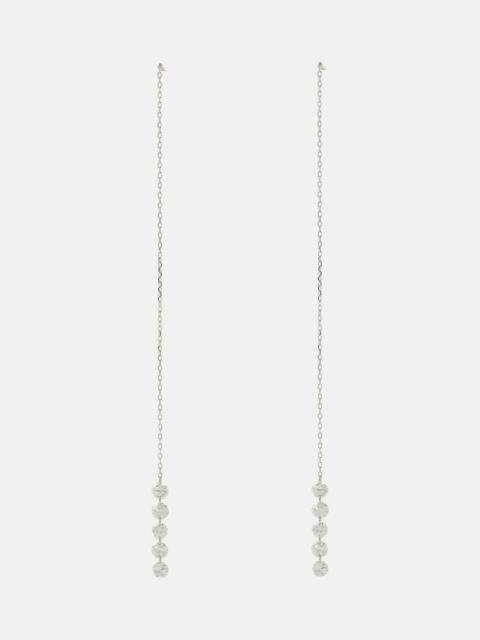 Danaé 18kt white gold drop earrings with diamonds