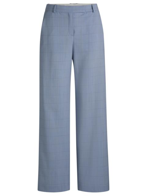 REGULAR-FIT TROUSERS IN CHECKED WOOL