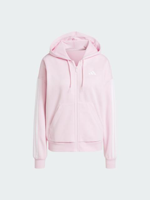 Essentials 3-Stripes Full-Zip Fleece Hoodie