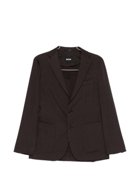 buttoned patch-pocket blazer