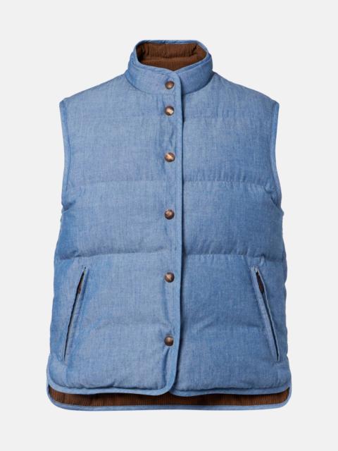 Kris cotton chambray puffer jacket