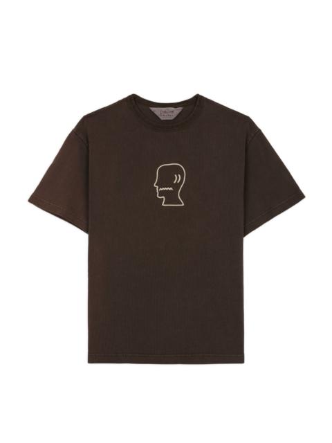 Heavyweight 3D Embroidery Logohead T-shirt - Brown