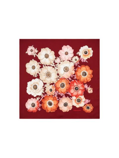 floral-print silk scarf