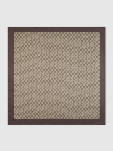 Printed silk twill carré