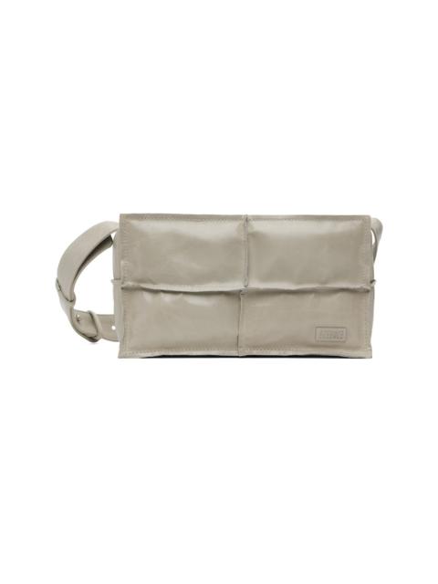 Gray Wrinkled Leather Bag