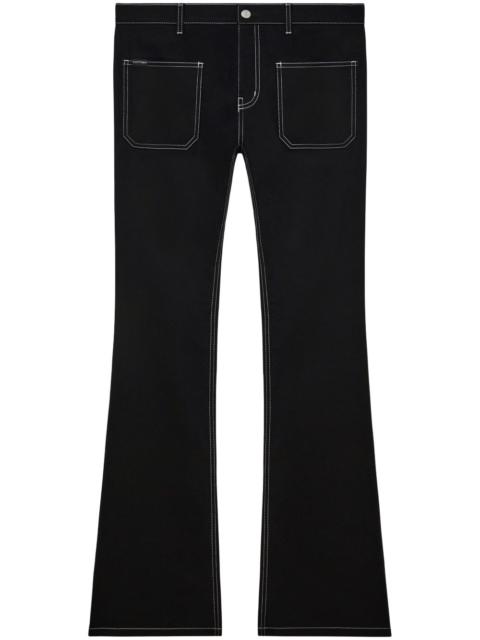 low-rise bootcut jeans