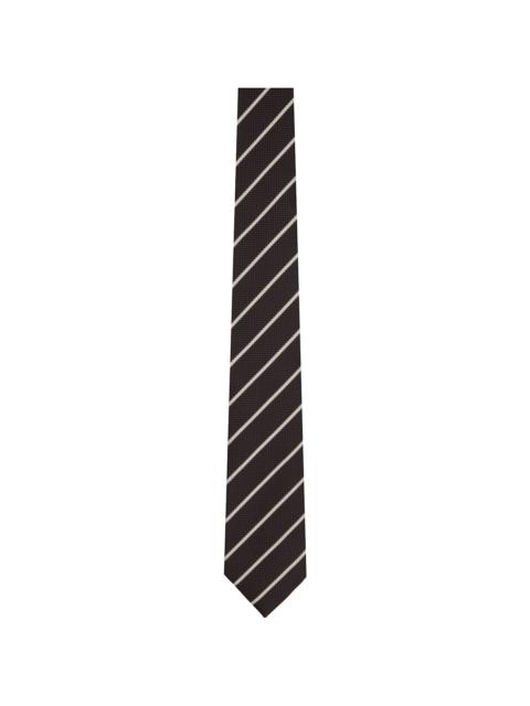 Brown Alternate Weave Regimental Tie