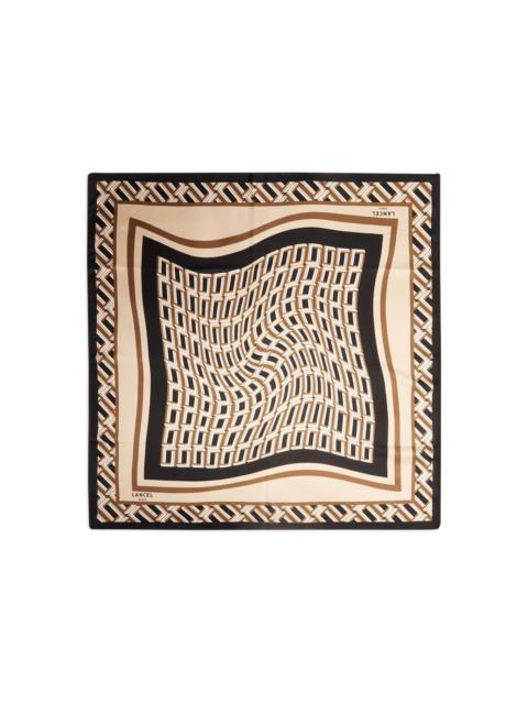 Monogramme geometric silk scarf