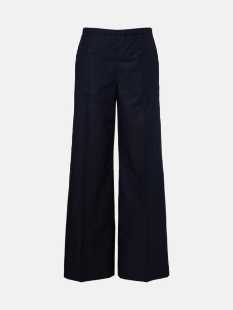 Cotton wide-leg pants