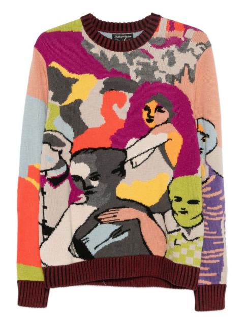 Two Step Hand embroidered sweater