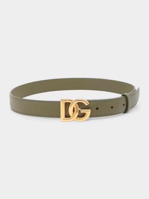 DG Logo Leather Belt