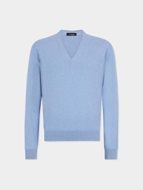 KNIT V NECK PULLOVER