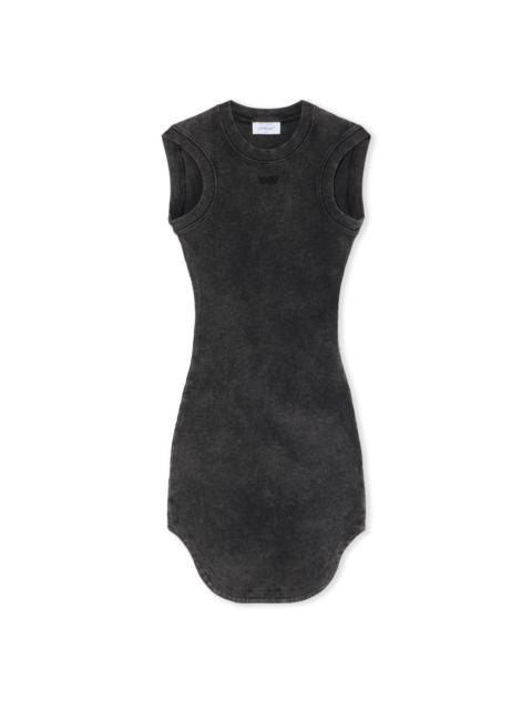 Off Stamp Ribbed Kat Mini Dress