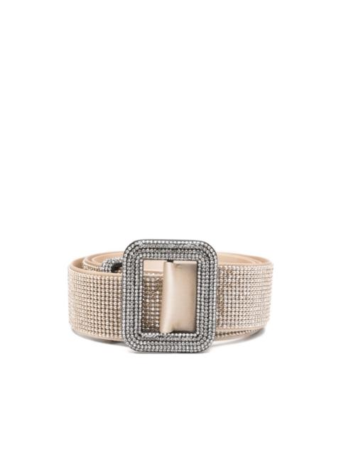 square-buckle embellished belt