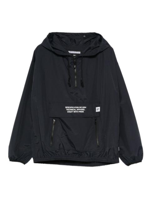 logo-print hooded jacket