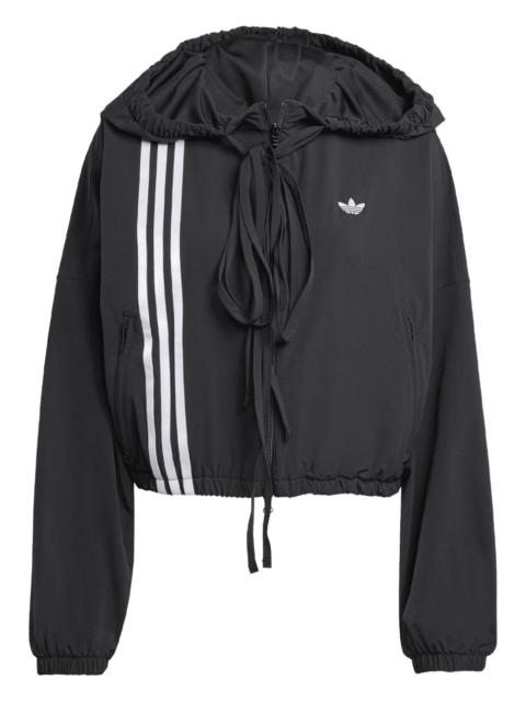 three-stripes drawstring hoodie