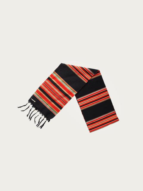 Fringe Stole (PECOS Stripe) - Black