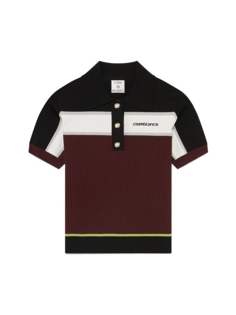 Striped Short Sleeve Polo Shirt