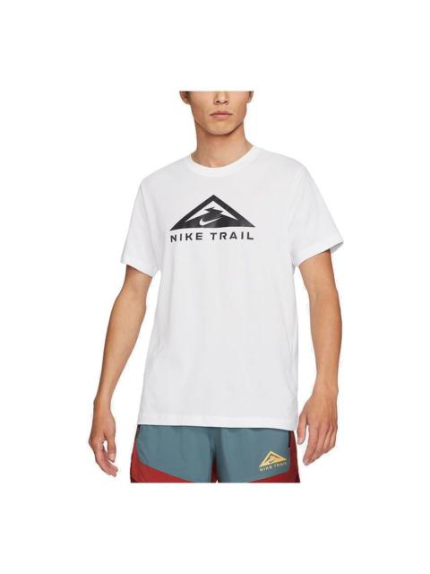 Nike Dri-fit Pattern Printing Round Neck Short Sleeve White CZ9804-100