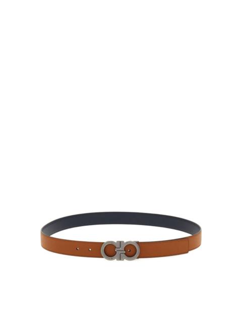 Gancini leather belt